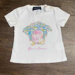 Kids Authentic Versace TShirt with Iridescent Sequins